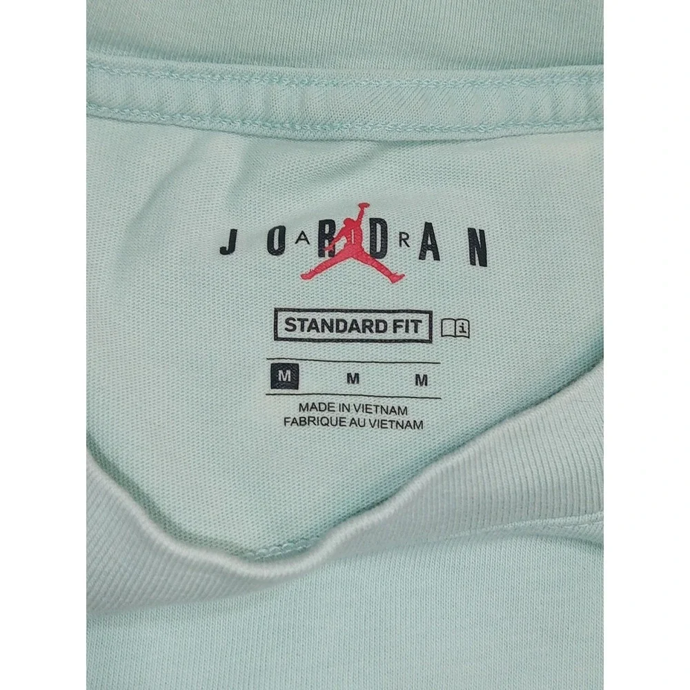 Air Jordan Men's T-Shirt Medium Mint Green Standard Fit‎ Jumpman Logo Cotton Tee